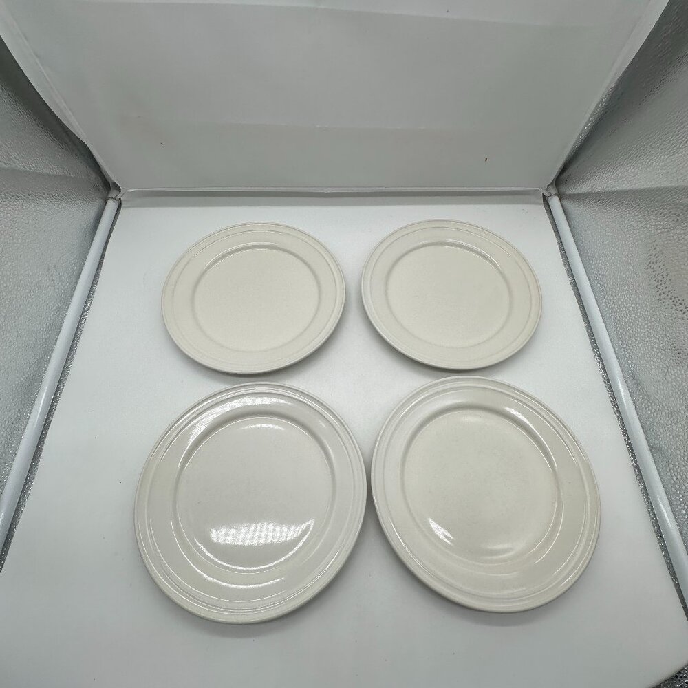 Set of 4 JC Penney Home Salad Plate Plates White